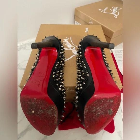 Christian Louboutin Bianca Spikes 140 Nappa - Picture 10 of 11
